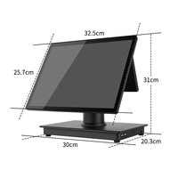 POS-терминал для кинотеатров с 15-дюймовым LED-дисплеем и 9,7-дюймовым LED-дисплеем для покупателя, вращение на 360 градусов