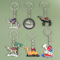 Mode plus récent maroc Marrakech mignon belle forme animale de chameau métal en alliage de zinc souvenir porte-clés porte-clés