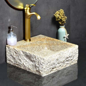 Lavabo carré en marbre, <span class=keywords><strong>à</strong></span> trou unique, pour salle de bain, balcon, style nordique, <span class=keywords><strong>rétro</strong></span>, pour la maison - Product Image 4