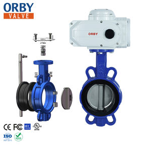 DC24V DN80 DN100 Cuerpo de válvula de hierro fundido dúctil SS304 Disco 16bar PN16 Actuador ON/OFF Tipo de oblea Válvula de mariposa eléctrica - Product Image 3