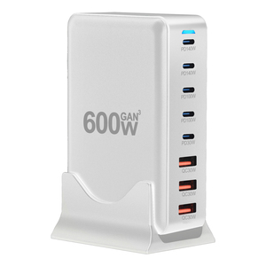Chargeur Super Rapide GaN 600W, <span class=keywords><strong>Station</strong></span> de <span class=keywords><strong>Charge</strong></span> PD 3.1 140W, Chargeur de Bureau <span class=keywords><strong>USB</strong></span> C Haute Puissance 5C3A - Product Image 6