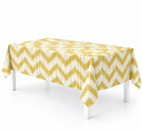 Nappe de table en PEVA imperméable pour fêtes, résistante aux taches, avec motif doré en relief, en plastique sûr, pour événements et réceptions (vente en gros)