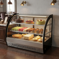 Vitrine Réfrigérée de Comptoir au Design Moderne et Élégant pour Desserts, Vitrine de Pâtisserie de Luxe pour Unité de Kiosque de Centre Commercial