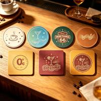 Sous-verre absorbant sur mesure en forme personnalisée pour table à café ou à thé à domicile