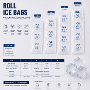 Bolsas de Plástico LDPE Perforadas para Automóviles, con Abertura de un Solo Lado, Transparentes, Preabiertas, en Rollo Continuo, para Bolsas de Hielo y Almacenamiento en Frío - Product Image 3