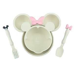 Ensembles de <span class=keywords><strong>vaisselle</strong></span> légers en paille de blé incassable <span class=keywords><strong>Vaisselle</strong></span> <span class=keywords><strong>Mickey</strong></span> Assiette anti-chute en paille de blé Ensemble de bol <span class=keywords><strong>Mickey</strong></span> - Product Image 1