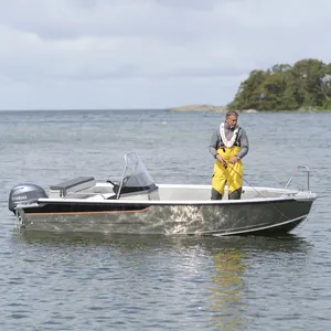 Günstige Mittel konsole Aluminium Fischerboot v Rumpf Boote zum Angeln mit Außenbordmotor