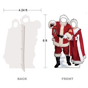 Décoration de scène de Père Noël en plastique imperméable grandeur nature, nouveaux accessoires de photomaton de Noël transfrontaliers - Product Image 5
