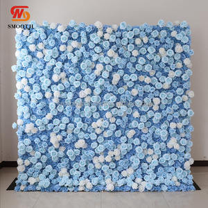 Fondo de tela lisa con diseño de rosas azules polvorientas para decoración floral de bodas - Product Image 6