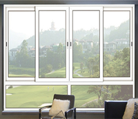 Ventanas Corredizas Horizontales Modernas de Aleación de Aluminio de Alta Resistencia, Tamaño Personalizado, Uso Comercial Exterior, Resistentes a la Intemperie, Fibra de Vidrio