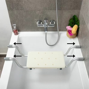 <span class=keywords><strong>Banc</strong></span> de <span class=keywords><strong>douche</strong></span> <span class=keywords><strong>avec</strong></span> trous de drainage, poignées en caoutchouc antidérapantes, support en aluminium antirouille pour la sécurité des personnes âgées et handicapées lors de la baignade - Product Image 4