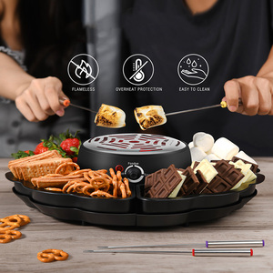 Set Regalo per Arrosto di Marshmallow Elettrico Senza Fiamma da Tavolo con 4 Vassoi Staccabili e 4 Forchette per Arrosto, Idea per una Serata Romantica - Product Image 6