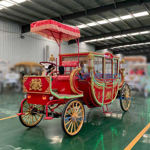 Carruaje Real Turístico con Caballos, Estilo Europeo, para Bodas, Doble Función, Eléctrico, en Venta - Product Image 1