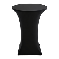 Housse de table de cocktail en tissu polyester et élasthanne - Lavable, durable, option de logo personnalisé pour les fêtes, les mariages et l'extérieur