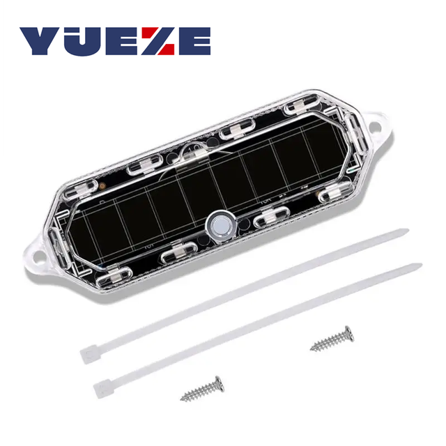 Universal Solar Flashing Signal Light Waterproof Emergency Warning Light for Car Motorcycle Bike Strobe Light with Touch Switch