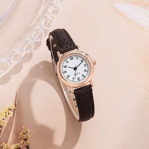 Trendy style women's watch features a thin strap, <b>small</b> dial, and a chic, minimalist design. sophisticated leather strap. - Product Image 4