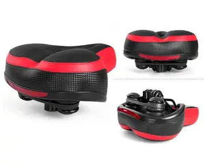 New Arrival Bike Saddle With Tail Light Thicken MTB Saddles Comfortable Cycling Bicycle Saddle
