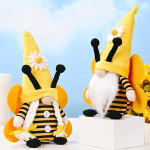 HB-061 Gnomo Peluche Natalizio Ape, Mr e Mrs Honeybee, Ornamenti Gnomo Primaverile - Product Image 2