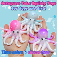 Poulpe Squishy Anti-Stress Sensoriel Éducatif en Mousse PU TPR Jouet Unisexe pour 14 Ans et Plus