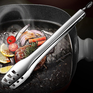 Pinzas para Alimentos de Acero Inoxidable 304 de 33.5cm, Pinzas Huecas para Escurrir Grasa de Carne, Pinzas para Asar a la Parrilla - Product Image 1