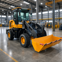 Chargeuse sur pneus diesel compacte articulée avec pelle frontale, moteur et pompe pour l'aménagement paysager, le déneigement, l'agriculture et la construction