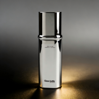 Ensemble d'emballages de luxe pour soins de la peau, flacons pompe en verre 40ml 100ml 120ml finition miroir pour lotion corporelle et sérum, vente en gros, logo personnalisé