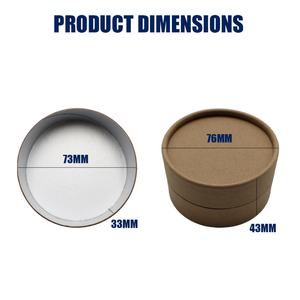 Lot de 50 boîtes rondes en papier pour cosmétiques et aliments, avec film en aluminium à l'intérieur, tube en carton avec couvercle - Product Image 6