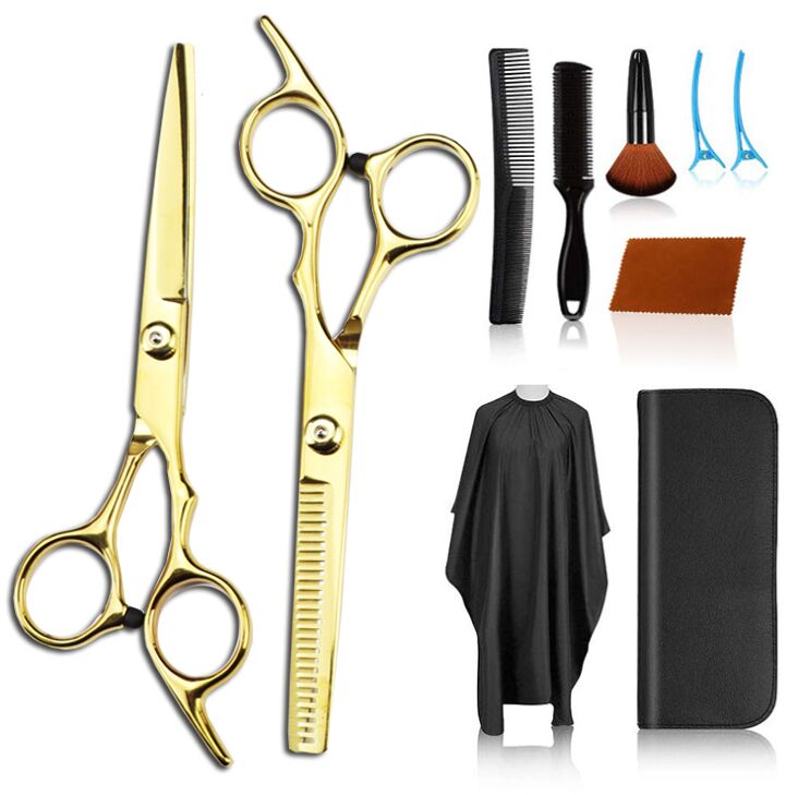 6,0 дюймов CGX Модный Дизайн Парикмахерская щетка для волос расчески набор ножниц для волос Новые Профессиональные Парикмахерские Ножницы Прямые