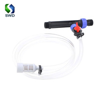 Système d'irrigation goutte à goutte standard SWD manuel noir avec prise DIN, ensemble d'aspiration 1/2 pouce, distributeurs d'engrais Venturi OEM
