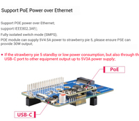 Placa de Desarrollo Mcuzone MPS2280-POE para Raspberry Pi 5, 64 Bits, con Alimentación PoE Ethernet Dedicada, Sistema Operativo Linux, NVME SSD HAT PCIE