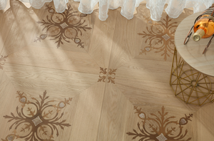 Europeu sala de estar interior parquet espinha de arenque piso madeira carvalho branco projetado madeira sólida piso madeira engenheiro piso - Product Image 3