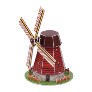 ของเล่นจิ๊กซอว์ 3 มิติ โมเดลกังหันลมฮอลแลนด์ ของเล่นตัวต่อ 3 มิติ สถาปัตยกรรมชื่อดังระดับโลก กังหันลมดัตช์ ของขวัญ ของเล่นทำมือ - Product Image 2