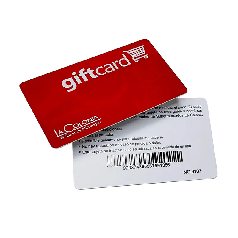Plastic barcode maat gedrukt loyaliteit gift pvc card