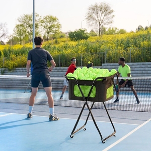 Voiture d'entraînement portable et durable TuoLian à 4 roues pour le tennis et le pickleball, capacité de 140 balles de pickleball ou 175 balles de tennis pour l'entraînement et les enfants - Product Image 6