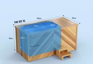 Himalaya sang trọng Cedar Ice bồn tắm nhà máy trực tiếp 1.5HP lạnh Plunge với ozone & lọc OEM tùy chỉnh Spa phục hồi hệ thống - Product Image 6