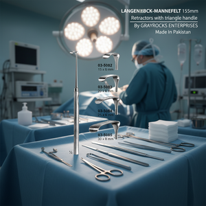 Retractores de 155mm con mango de tres ángulos por GRAYROCKS ENTERPRISES hechos en Pakistán - Product Image 3