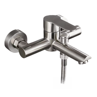 Robinet de douche monocommande en acier inoxydable 304 avec cartouche céramique, finition nickel brossé, pour eau chaude et froide – Meilleures ventes
