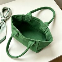 Tas Tote Kanvas Kecil dengan Logo Custom, Tas Tangan Mini Fashion, Ramah Lingkungan, Tahan Lama, untuk Belanja Harian dan Belanja Bahan Makanan
