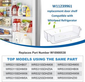 Reemplazo actualizado del contenedor del estante de la puerta del refrigerador W11239961Compatible con las piezas del estante de la puerta del refrigerador <span class=keywords><strong>Whirlpool</strong></span> - Product Image 6