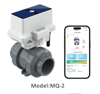 Vanne à boisseau sphérique motorisée intelligente agricole à énergie solaire, bidirectionnelle, en UPVC, avec contrôle à distance LoRaWAN pour l'eau