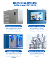 Distributeur automatique de glaçons et d'eau commerciale, Distributeur de glace et d'eau, Distributeur de glace extérieur pour les entreprises