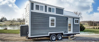 Maison modulaire mobile préfabriquée de luxe de 20 pieds, extensible, conteneurisée, à deux étages, type caravane, en acier, fabriquée en Chine