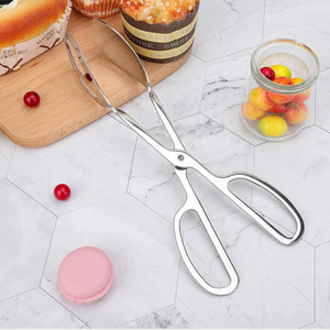 DFT56-Pinzas de acero inoxidable para parrilla al aire libre, herramientas personalizadas para hornear en casa, para pan y carne, SUS430 - Product Image 5