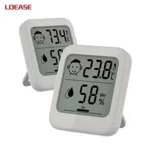 المنزلية LCD الرقمية اللاسلكية داخلي/مقياس حرارة خارجي رطوبة الجدار شنقا على مدار الساعة محطة الطقس