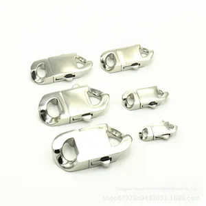 Bán buôn thép không gỉ hình chữ nhật Snap <span class=keywords><strong>Clasp</strong></span> cho quần jean Vòng đeo tay Cuba chain-đồ trang sức Phát Hiện & thành phần phụ kiện - Product Image 5