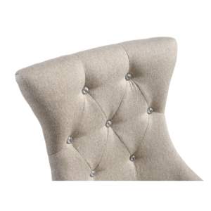 DB Gabrian, lot de 2 chaises de salle à manger, chaises d'appoint bicolores en tissu beige et finition gris récupéré - Product Image 3