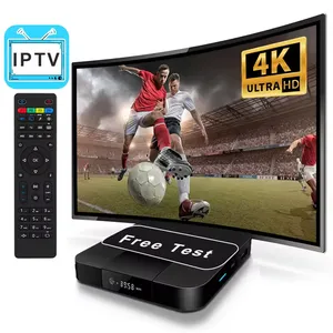 4K Ultra HD decodificador IPTV código suscripción revendedor Panel TV Box dispositivo prueba gratuita IPTV M3U lista Smarters Android TV Box