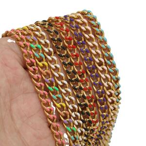 LS- B4246 Los llaveros multicolores más nuevos, venta al por mayor, cadena chapada en oro de 18 quilates, Gargantilla de cadena cubana a granel, collar de buena calidad - Product Image 5