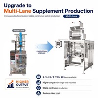 Machine de remplissage et d'emballage multi-voies CE haute précision automatique 3-en-1 pour sachets de café moulu, instantané et granulé