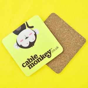 Hot-selling Eco-friendly Colorful High Quality Custom Logo Cartoon Style 9x9cm <b>Cork</b> <b>Coaster</b> UV Printing for Beer Drinks - Product Image 3